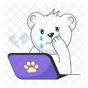 Breakup Heartbreak Sad Bear Icon