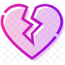 Valentine Day Breakup Heart Icon