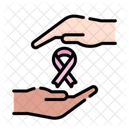 Breast Cancer ribbon Icon - Download in Colored Outline Style