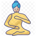 Breathing Exercises Outline Filled Icon Business And Finance Icon Pack Icône