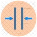 Brecha Distancia Lineas Paralelas Icono
