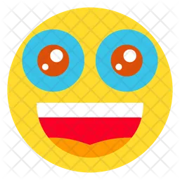 Breites Smiley-Gesicht Emoji Symbol