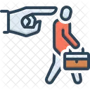 Entlassen Vertrieben Vertrieben Symbol