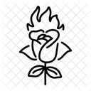 Brennende Rose  Symbol