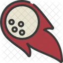 Brennender Golfball  Symbol