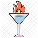 Flammen Getrank Glas Symbol