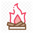 Feuer Camping Brennholz Symbol