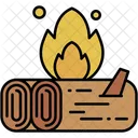 Brennholz Flamme Holz Symbol