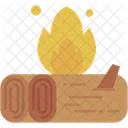 Brennholz Flamme Holz Symbol