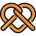 Brezel Puderzucker Geback Symbol