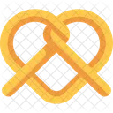 Brezel Puderzucker Geback Symbol