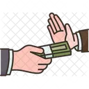 Bribe Corruption Denial Icon