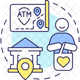 Brick and mortar Icon - Download in Colored Outline Style
