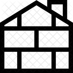 レンガ造りの家  アイコン