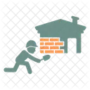 Bricklayer Construction Worker Icon