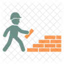 Bricklaying Construction Architecture Icon