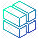 Bricks Geometric Cube Icon