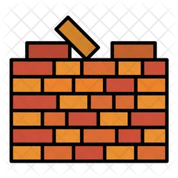 Premium PSD  3d symbol made of red vertical bricks