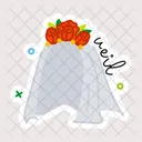 Bridal Veil Wedding Veil Bridal Headwear Icon
