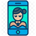 Bried Woman Mobile Icon