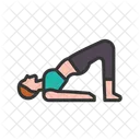 Bridge Pose Yoga Exercise Icon