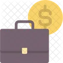 Briefcase And Coin Money Business Icon