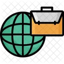 Briefcase Global Business Globe Icon