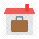 Briefcase House Working Icon