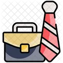 Briefcase and tie  Icon