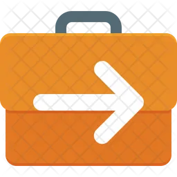 Briefcase arrow right  Icon