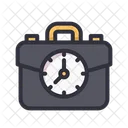 서류 가방 시계  아이콘