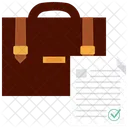 Document And Briefcase Suitcase Briefcase Icon