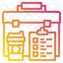 Briefcase Checklist Coffee Icon