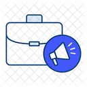 Briefcase Megaphone  Icon