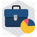 Briefcase Pie Chart Bag Business Icon