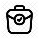 Brifecase Tick Brifecase Suitcase Icon