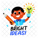 Bright Ideas Creativity Knowledge Icon