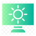 Brightness Monitor Screen Brightness And Contrast Icon