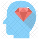 Brillant Kopf Geist Symbol