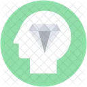 Brillant Kopf Geist Symbol