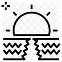 Soleil Radieux Lever Du Soleil Journee Icône