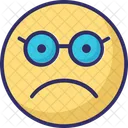 Brille Gesicht Starren Emoticon Nerdy Symbol