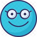 Brille Gesicht Emoticon Vektorsymbol Symbol