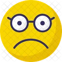 Brille Gesicht Starren Emoticon Nerdy Symbol