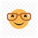 Brille Gesicht Und Lacheln Emoji Emoticons Symbol