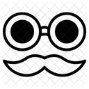 Brille mit Schnurrbart  Symbol