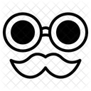 Brille mit Schnurrbart  Symbol