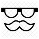 Brille mit Schnurrbart  Symbol