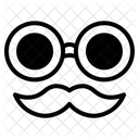 Brille mit Schnurrbart  Symbol
