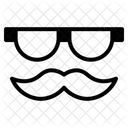 Brille mit Schnurrbart  Symbol